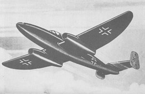 Maquetas Hechas - Heinkel He 280 Vista frontal-lateral